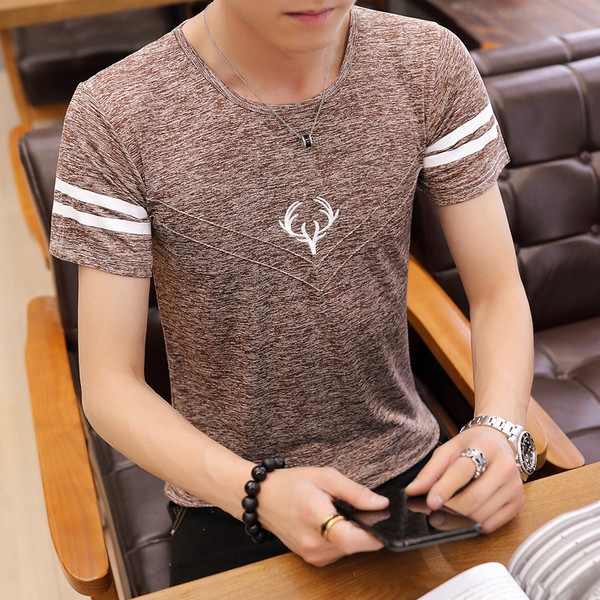 Tricou casual pentru bărbați cu mâneci scurte și inscripție