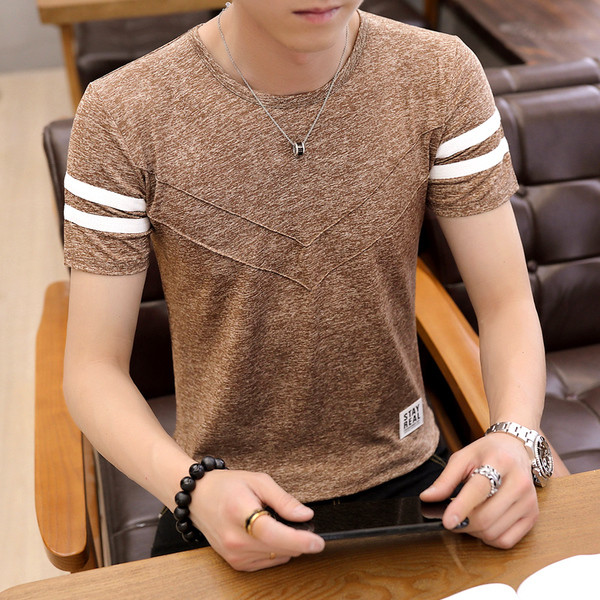 Tricou casual pentru bărbați cu mâneci scurte și inscripție