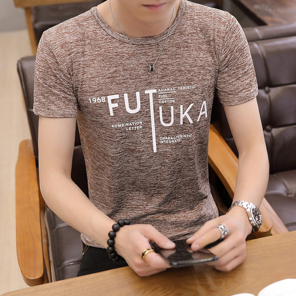 Tricou casual pentru bărbați cu mâneci scurte și inscripție