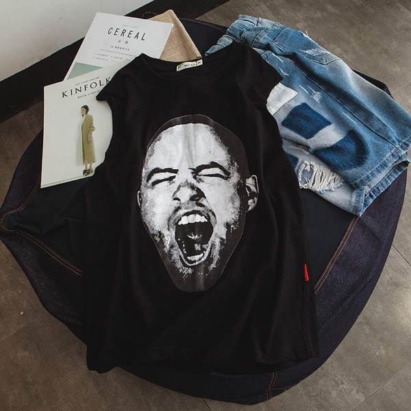 Férfi felső fekete-fehér, mintával