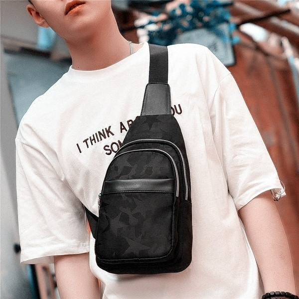 Casual ανδρική τσάντα σε σχέδια καμουφλάζ σε τέσσερα χρώματα