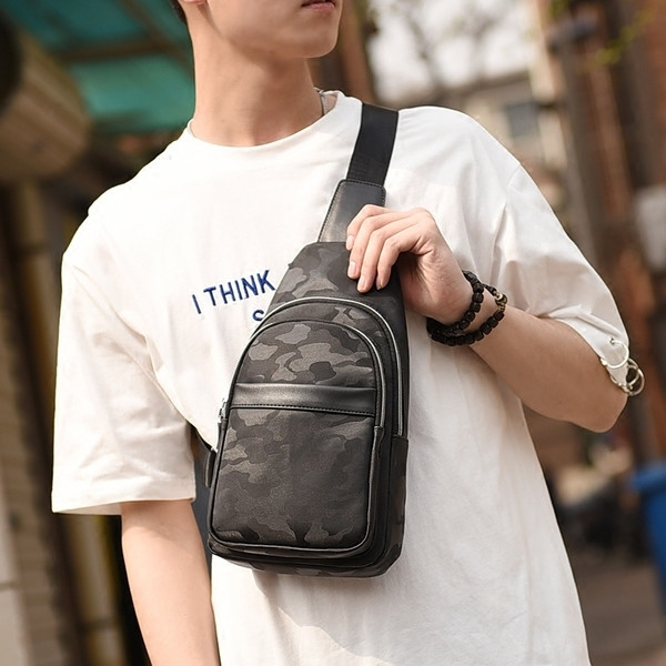 Casual ανδρική τσάντα σε σχέδια καμουφλάζ σε τέσσερα χρώματα