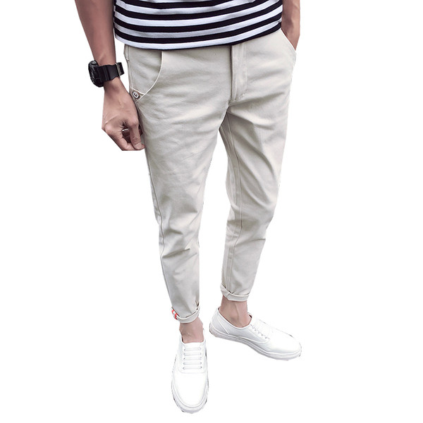 Κομψά ανδρικά παντελόνια καλοκαιριά  με μήκος 9/10