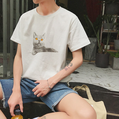 Ανδρικά κοντομάνικα μπλουζάκια με μοτίβο εφαρμογών