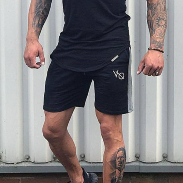  Αθλητικά ανδρικά σορτς βαμβακερά σε δύο χρώματα