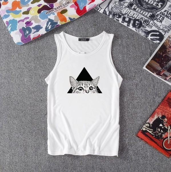 Ανδρικό μπλουζάκι σε δύο χρώματα με ζωική εκτύπωση