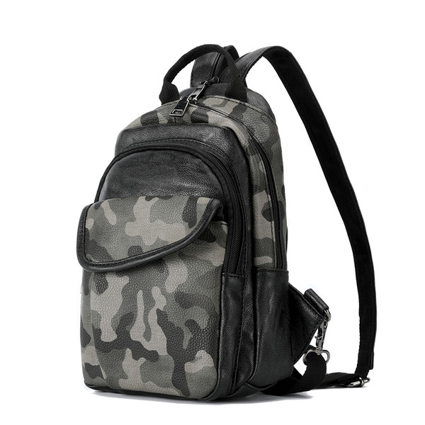 Μαύρο ανδρικό σακίδιο  με σχέδια καμουφλάζ