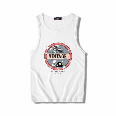 Ανδρική φανέλα σε δύο χρώματα με έγχρωμη εκτύπωση