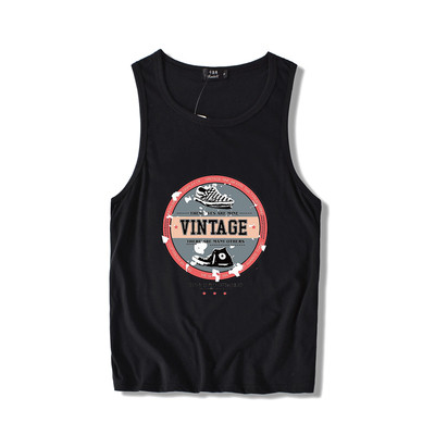 Ανδρική φανέλα σε δύο χρώματα με έγχρωμη εκτύπωση