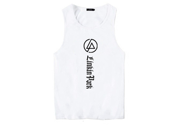 Ανδρικό αμάνικο σε μαύρο και  λευκό χρώμα με επιγραφή