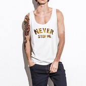 Ανδρική φανέλα σε δύο χρώματα με επιγραφή