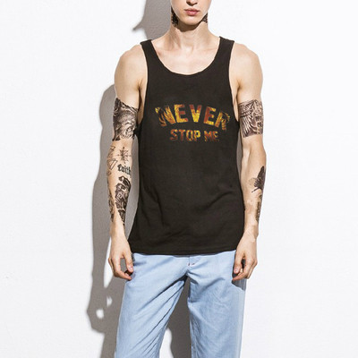 Ανδρική φανέλα σε δύο χρώματα με επιγραφή