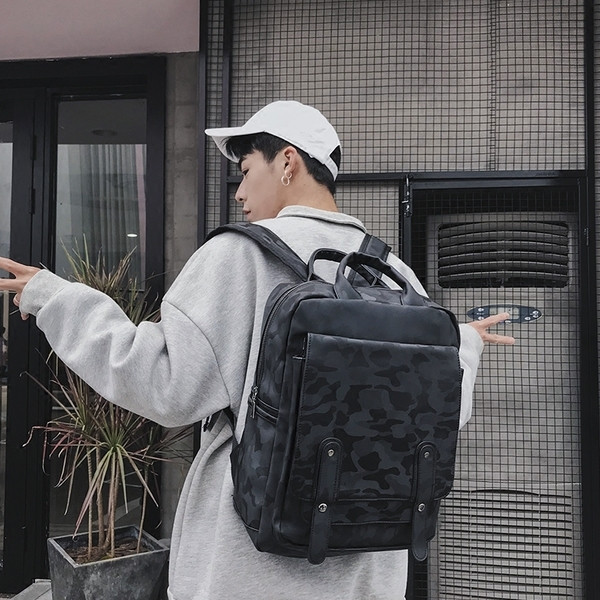 Casual ανδρικό σακίδιο καμουφλάζ