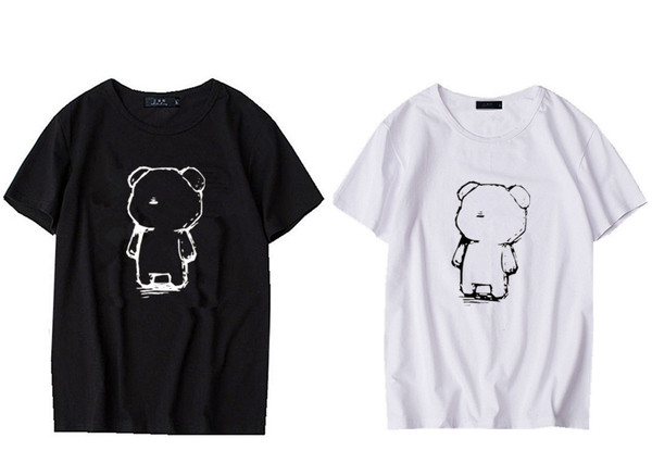 Ανδρικό μπλουζάκι σε λευκό και μα`υρο χρώμα και τύπωμα