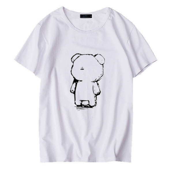 Ανδρικό μπλουζάκι σε λευκό και μα`υρο χρώμα και τύπωμα