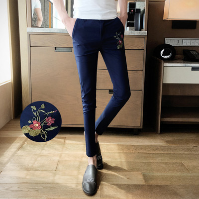 Κομψά παντελόνια ανδρών Σλιμ μοντέλο σε διάφορα χρώματα