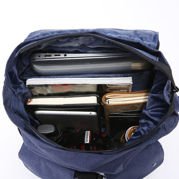 Άνετο ανδρικό σακίδιο σε μπλε χρώμα κατάλληλο για τη καθημερινή ζωή