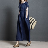 Rochie lunga de dama marimea MAXI in doua culori