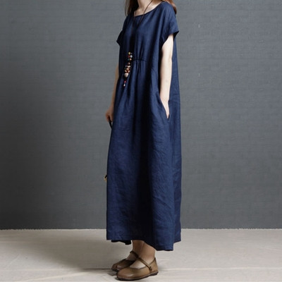 Rochie lunga de dama marimea MAXI in doua culori