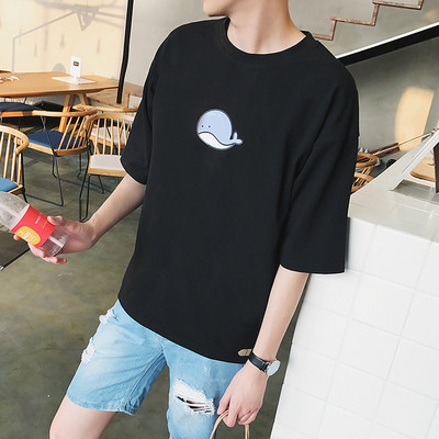 Ανδρικό T-shirt με εφαρμογή και μανίκι 3/4 - κατάλληλο για την καθημερινή ζωή