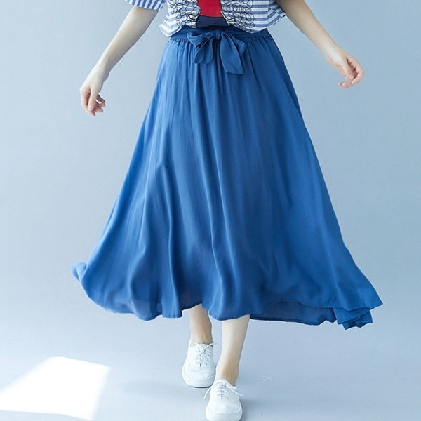  MAXI μεγέθους καθημερινή γυναικεία φούστα σε διαφορετικά χρώματα