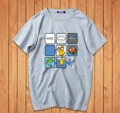 Ανδρικά μπλουζάκια με έγχρωμη εφαρμογή και επιγραφή