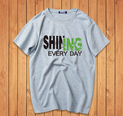 Ανδρικά μπλουζάκια με έγχρωμη εφαρμογή και επιγραφή