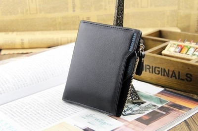 Ανδρικό άνετο πορτοφόλι σε μαύρο και καφέ χρώμα