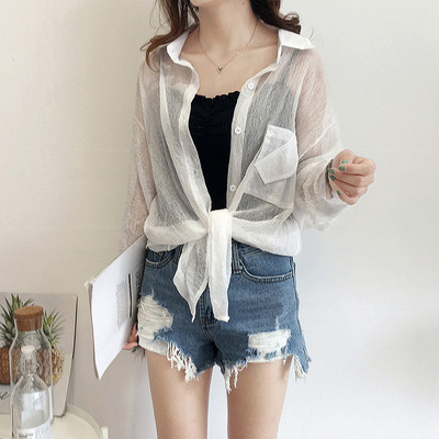 Γυναικείο σιφόν πουκάμισο σε διάφορα χρώματα ευρύ μοτίβο