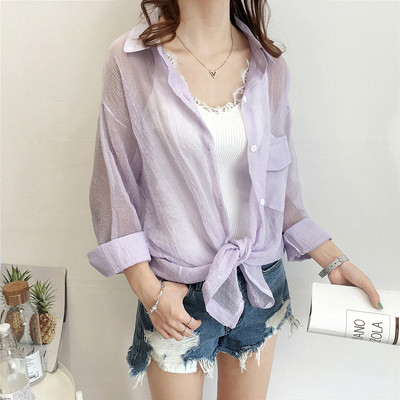 Γυναικείο σιφόν πουκάμισο σε διάφορα χρώματα ευρύ μοτίβο