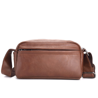 Μικρή, καθημερινή, καφέ ανδρική τσάντα