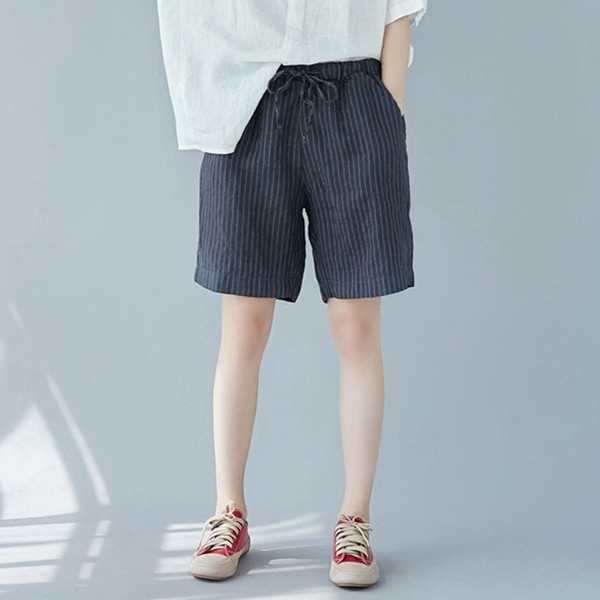 МАКСИ размер ежедневни 3/4 дамски панталони на райе