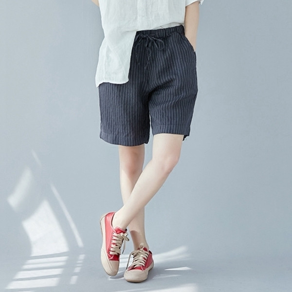 МАКСИ размер ежедневни 3/4 дамски панталони на райе