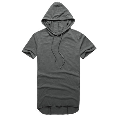 Мъжка изчистена тениска с качулка в няколко цвята