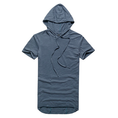 Мъжка изчистена тениска с качулка в няколко цвята