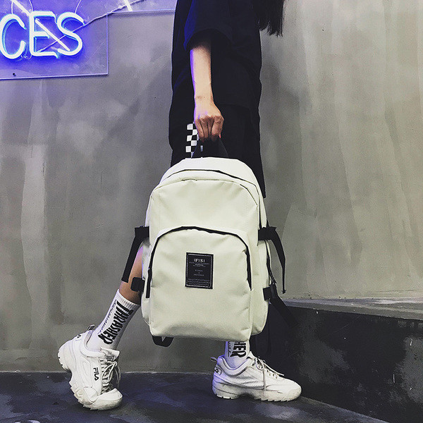 Άνετο ανδρικό σακίδιο με άσπρο, γκρι και μαύρο χρώμα