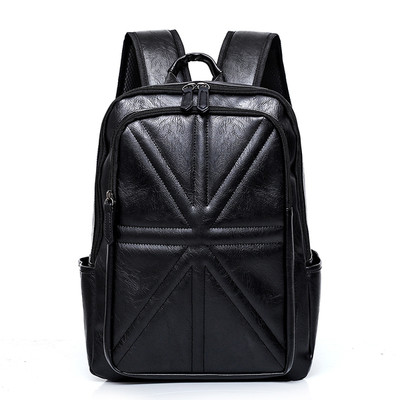 Rucsac modern barbatesc din piele ecologica de culoare neagra