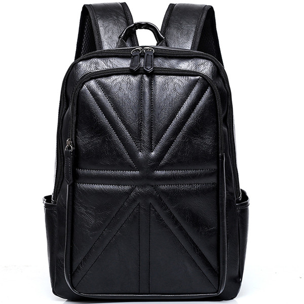 Μοντέρνο δερμάτινο σακίδιο με μαύρο χρώμα