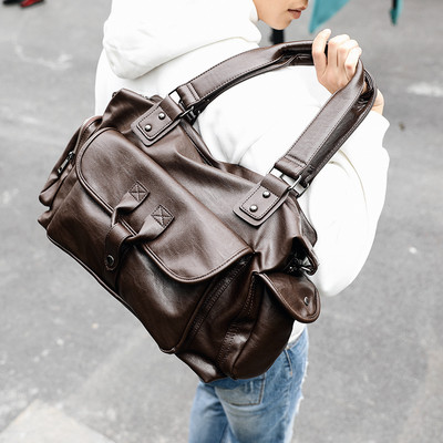 Geanta de voiaj barbati din piele ecologica in 2 culori