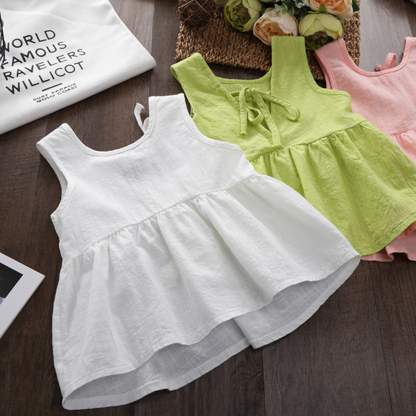 Σύγχρονο αμάνικο για κορίτσια σε τρία χρώματα