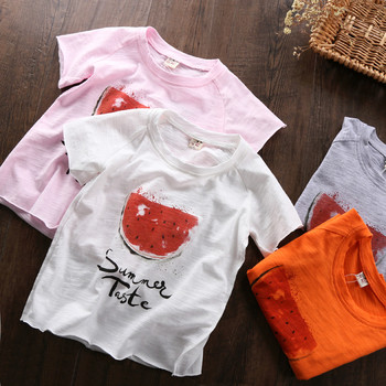 Καθημερινό παιδικό μπλουζάκι με εφαρμογή και επιγραφή σε διάφορα χρώματα