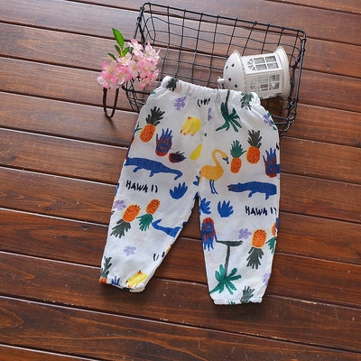 Παιδικά καλοκαιρινά παντελόνια για κορίτσια με πολύχρωμα μοτίβα