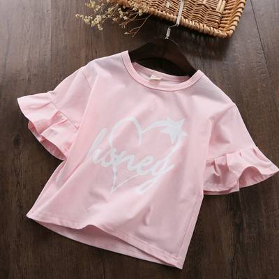 Παιδικό μπλουζάκι για κορίτσια σε μαύρο και ροζ χρώμα