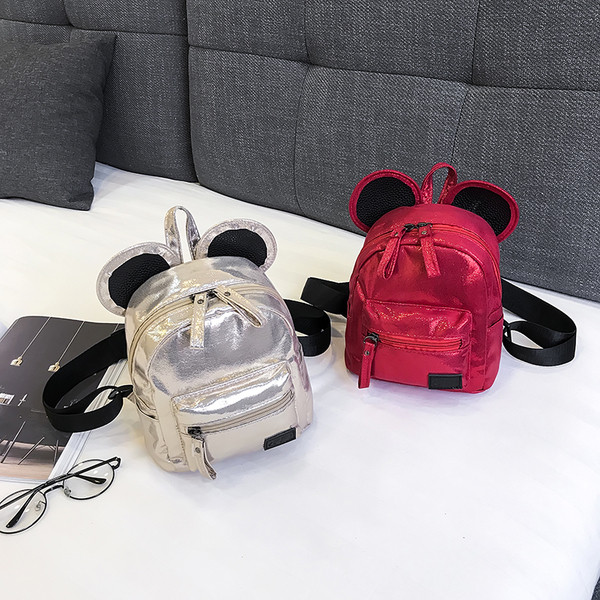 Μοντέρνο παιδικό σακίδιο  με αυτιά κατάλληλο για κορίτσια σε διάφορα χρώματα