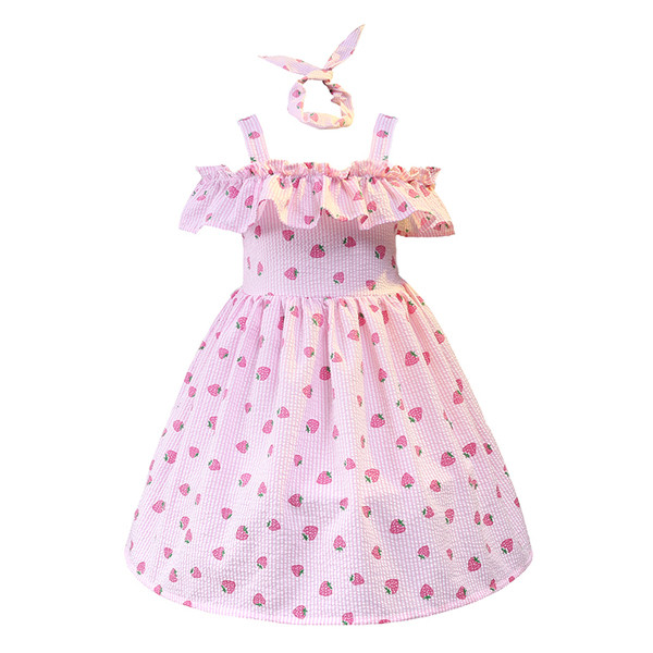 Модерна детска рокля разкроен модел с апликация в два цвята 