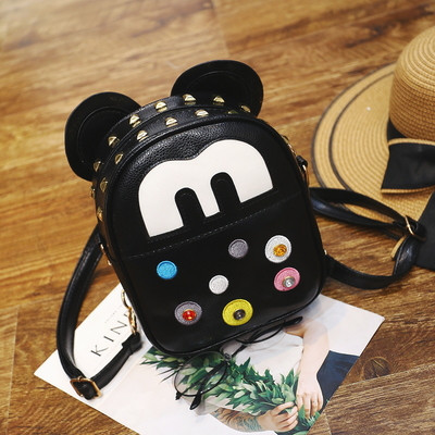 Παιδικό σακίδιο με διακοσμητικά μεταλλικά στοιχεία για κορίτσια σε 2 μοντέλα