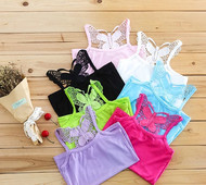 Παιδικό μοντέρνο αμάνικο σε διάφορα χρώματα με δαντέλα