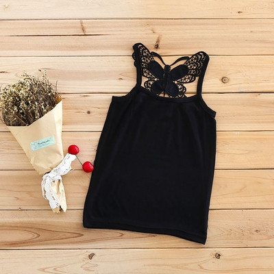 Παιδικό μοντέρνο αμάνικο σε διάφορα χρώματα με δαντέλα