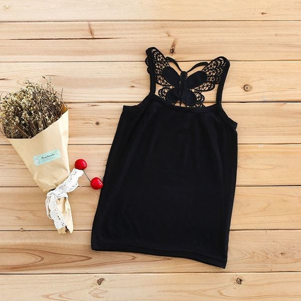 Παιδικό μοντέρνο αμάνικο σε διάφορα χρώματα με δαντέλα