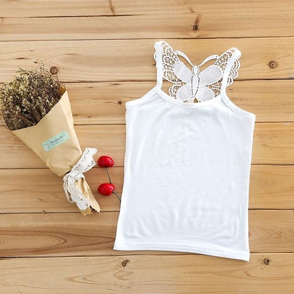 Παιδικό μοντέρνο αμάνικο σε διάφορα χρώματα με δαντέλα